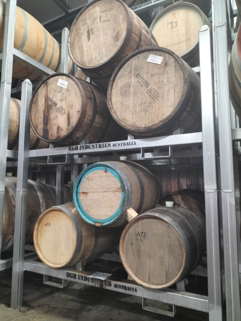 small and large barrels